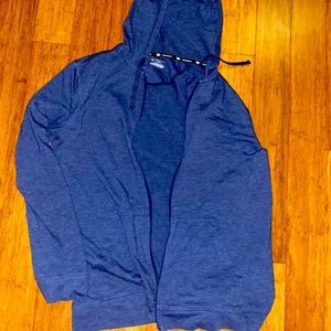 Long sleeved blue zip TekGear hoodie